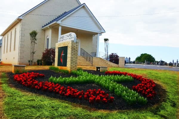 Landscaping for Church Flower Planting in Danielsville