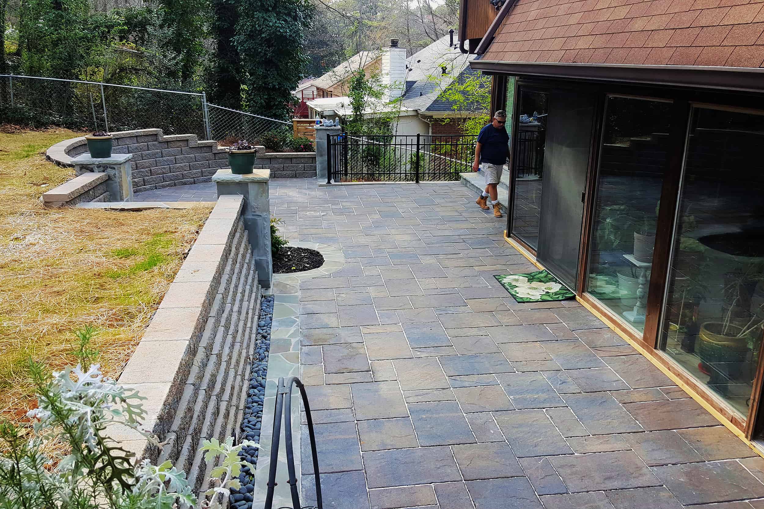 Doraville in mid century modern patio after