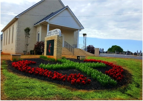 Flower Cross at Jones Chapel UMC in Danielsville Georgia
