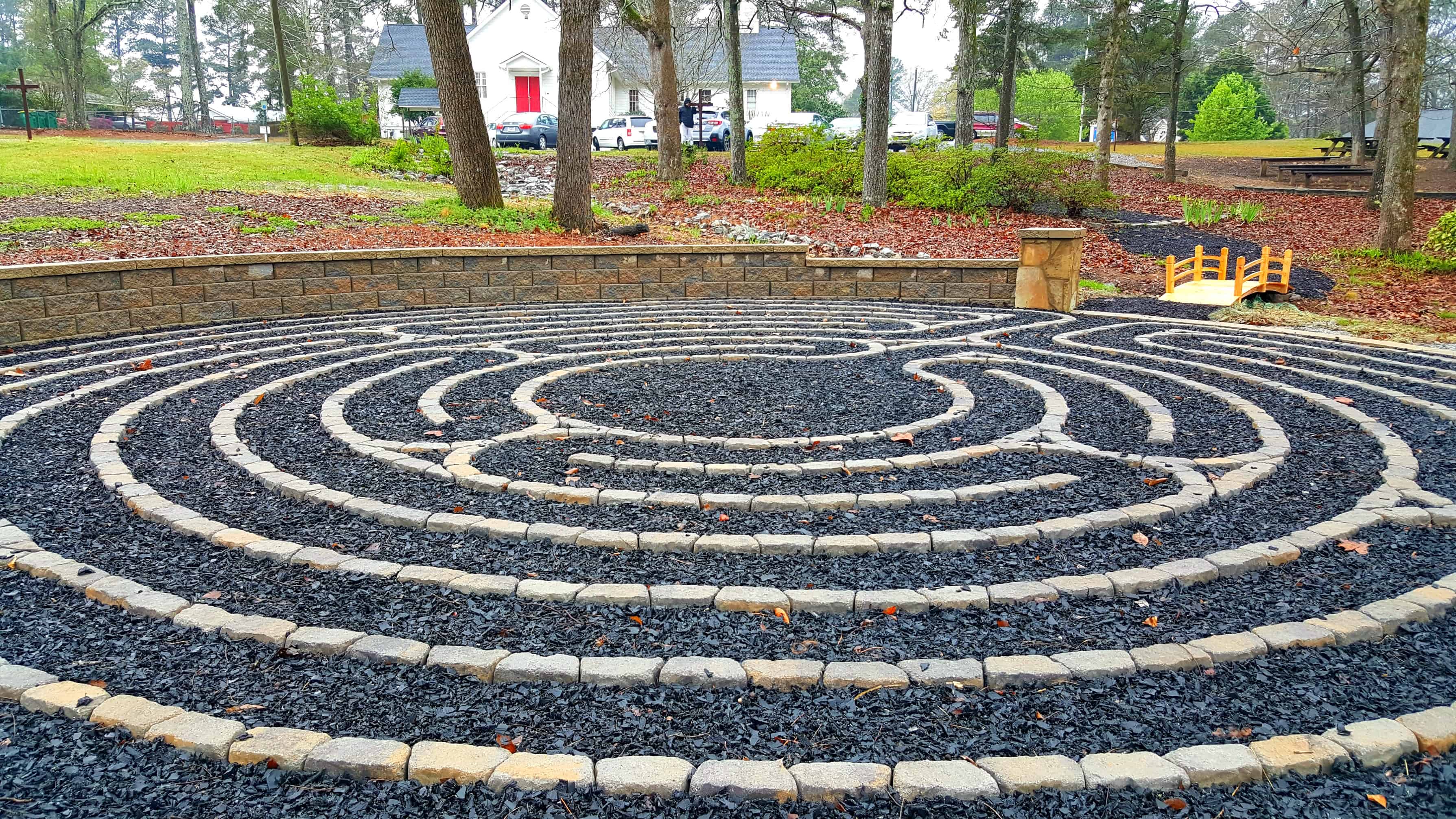 Labyrinth on Palm Sunday at St. Anthony Episcopal in Winder Georgia