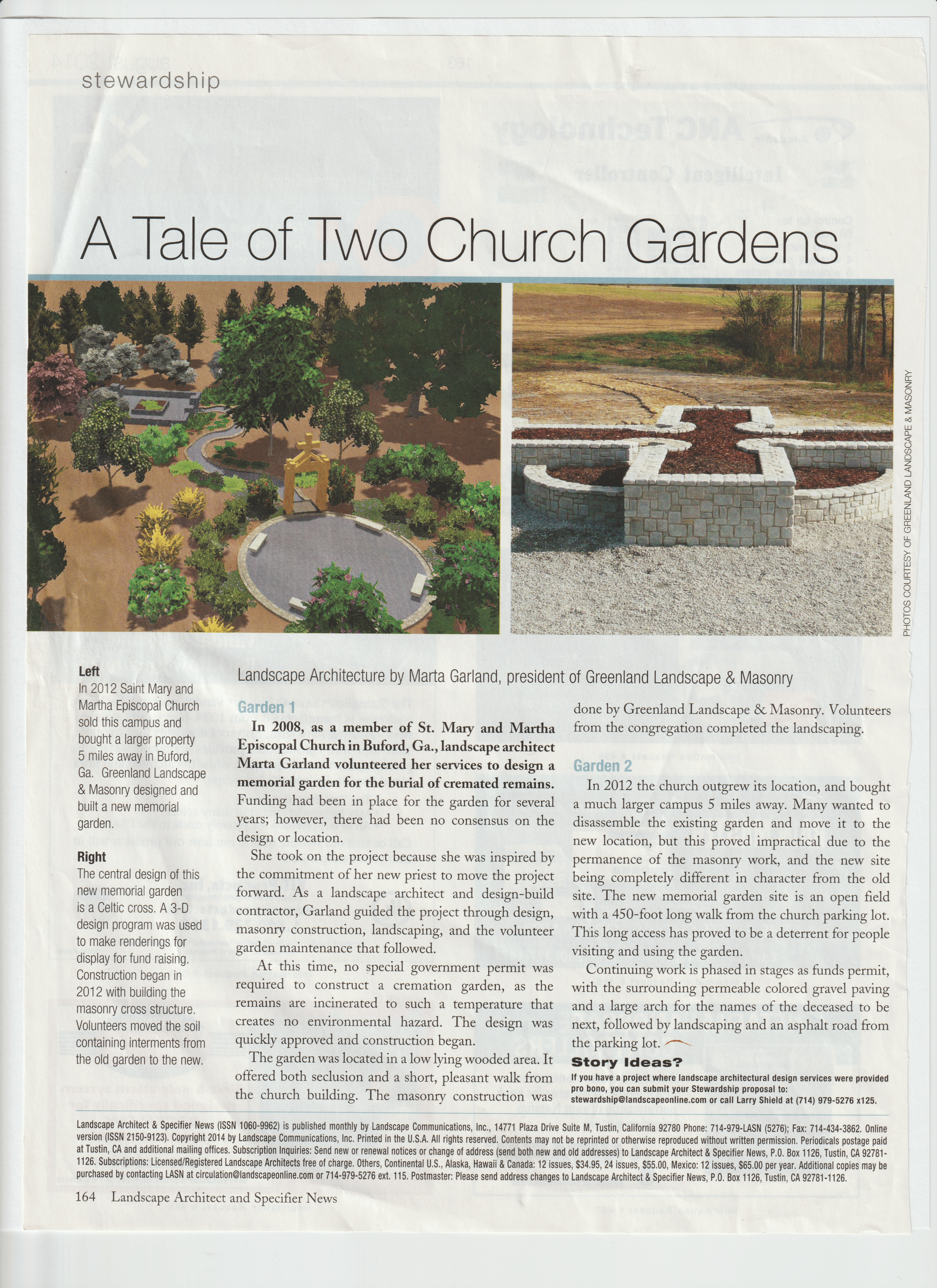 Church garden magazine article